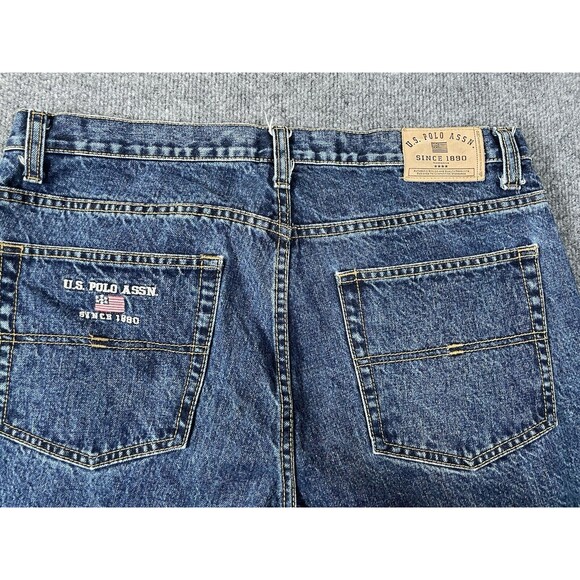 Vintage 90s US Polo Assn Jeans Mens Size 36x30 Blue Denim 100% Cotton - Picture 4 of 10